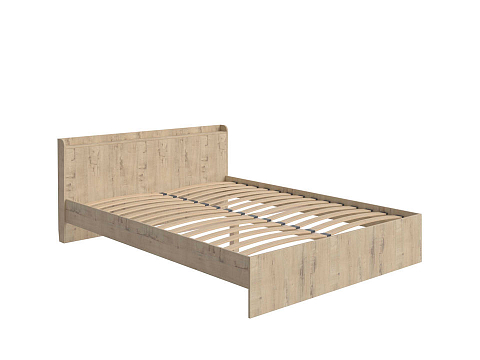 Коричневая кровать Bord - Кровать из ЛДСП в минималистичном стиле.