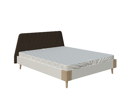 Кровать из ЛДСП Lagom Hill Chips - Оригинальная кровать без встроенного основания из ЛДСП с мягкими элементами.