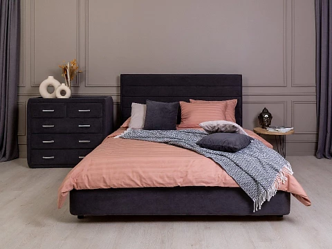 Кровать 140х190 Verona - Кровать в лаконичном дизайне в обивке из мебельной ткани или экокожи.