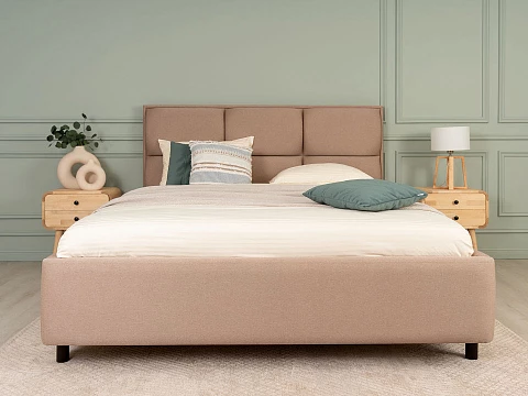 Кровать 140х190 Malina - Изящная кровать без встроенного основания из массива сосны с мягкими элементами.