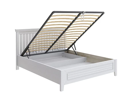 Кровать 140х190 Olivia с подъемным механизмом - Кровать с подъёмным механизмом из массива с контрастной декоративной планкой.