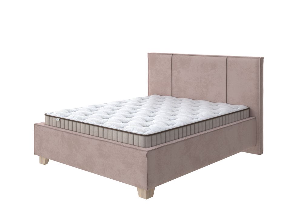 Кровать Райтон Hygge Line 90×220 Ткань: Велюр (Teddy Шоколадный бисквит)