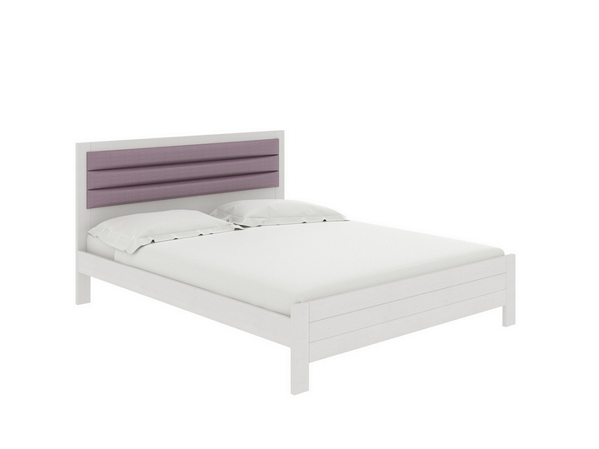 Кровать Prima 90x200 Ткань/Массив Тетра Слива/Антик (сосна) - Кровать в универсальном дизайне из массива сосны.