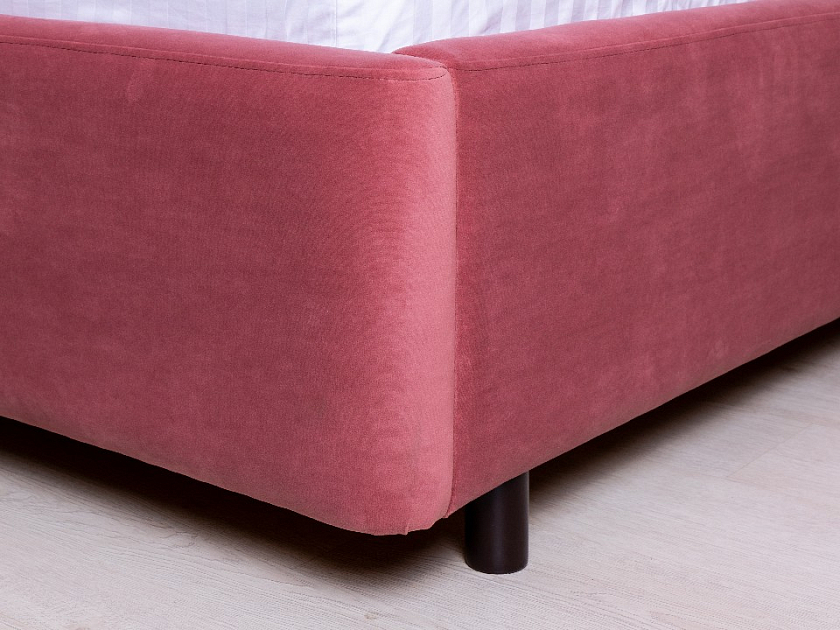 Кровать Oktava 80x190 Ткань: Велюр Ultra Ягодный сорбет - Кровать в лаконичном дизайне в обивке из мебельной ткани или экокожи.
