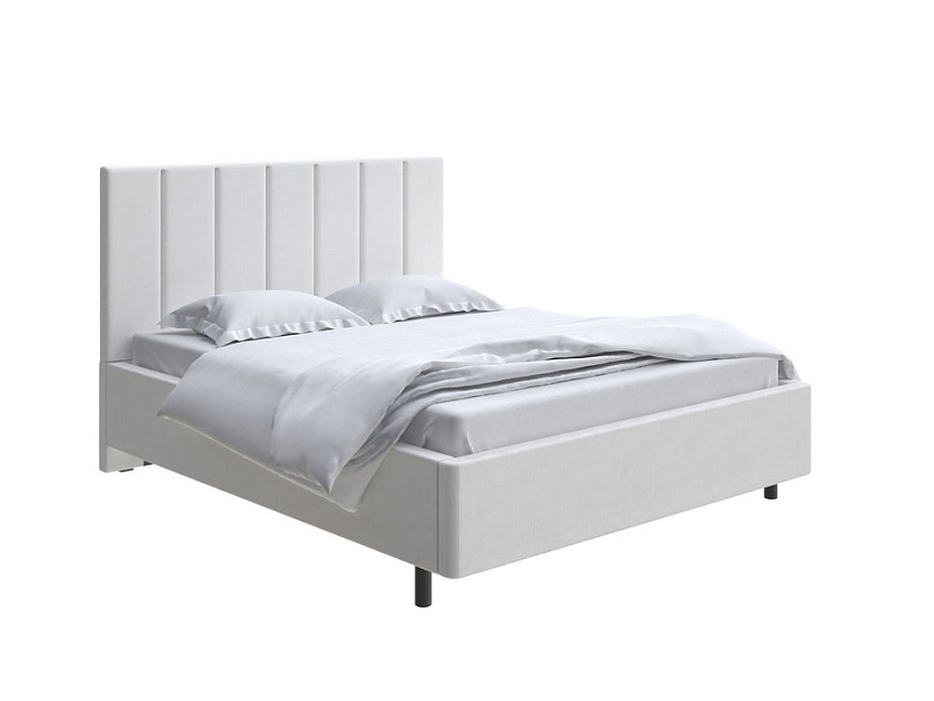 Кровать Oktava 200x220 Экокожа Белый - Кровать в лаконичном дизайне в обивке из мебельной ткани или экокожи.