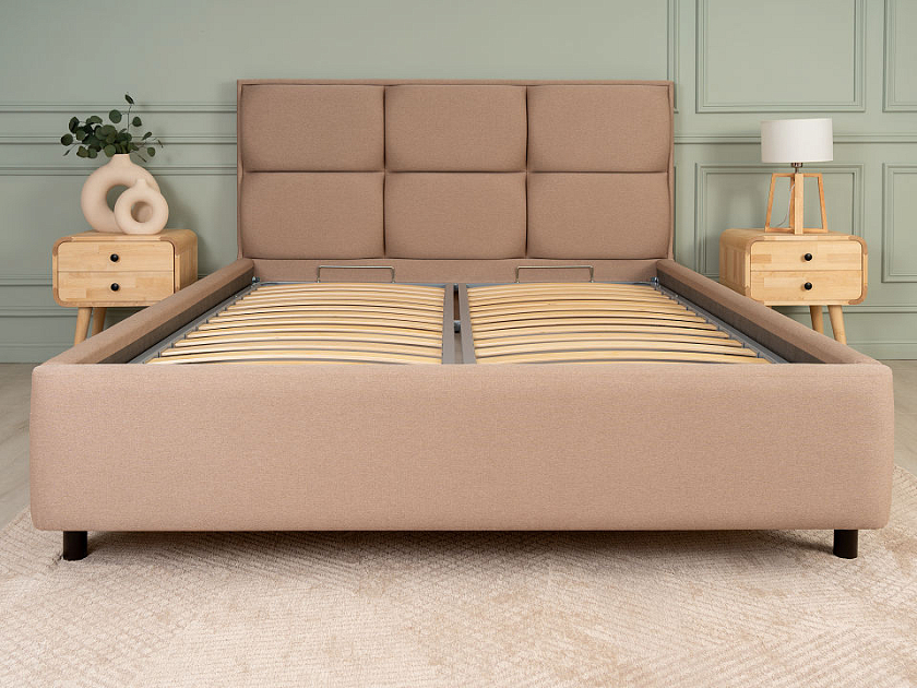 Кровать Malina 80x200 Экокожа Белый - Изящная кровать без встроенного основания из массива сосны с мягкими элементами.