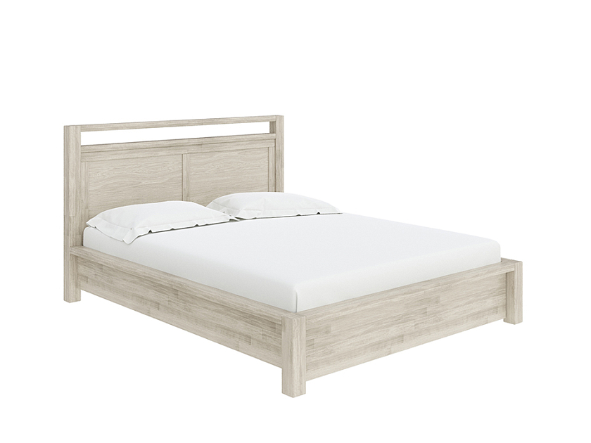Кровать Fiord с подъемным механизмом 90x190 Массив (дуб) Беленый - Кровать из массива с подъемным механизмом
