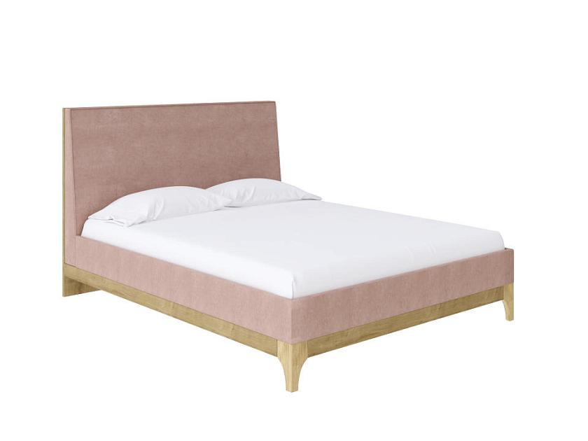 Кровать Odda 80x200 ЛДСП+ткань Бунратти/Лофти Мокко - Мягкая кровать из ЛДСП в скандинавском стиле