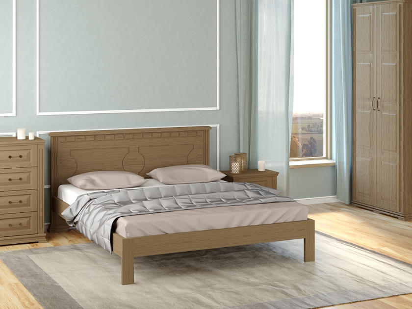 Кровать Milena-М-тахта 90x190 Массив (береза) Венге - Кровать в классическом стиле из массива.