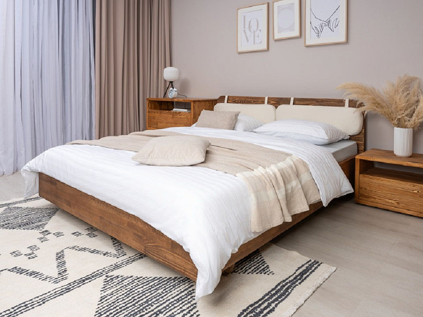 Кровать Minima 80x200 Массив (сосна) Масло-воск Антик - Кровать из массива с округленным изголовьем. 
