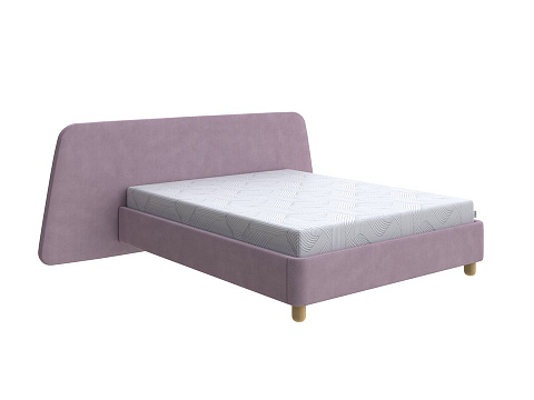Фиолетовая кровать Sten Berg Left - Мягкая кровать с необычным дизайном изголовья на левую сторону