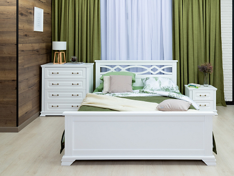 Двуспальная деревянная кровать Niko - Кровать в стиле современной классики из массива