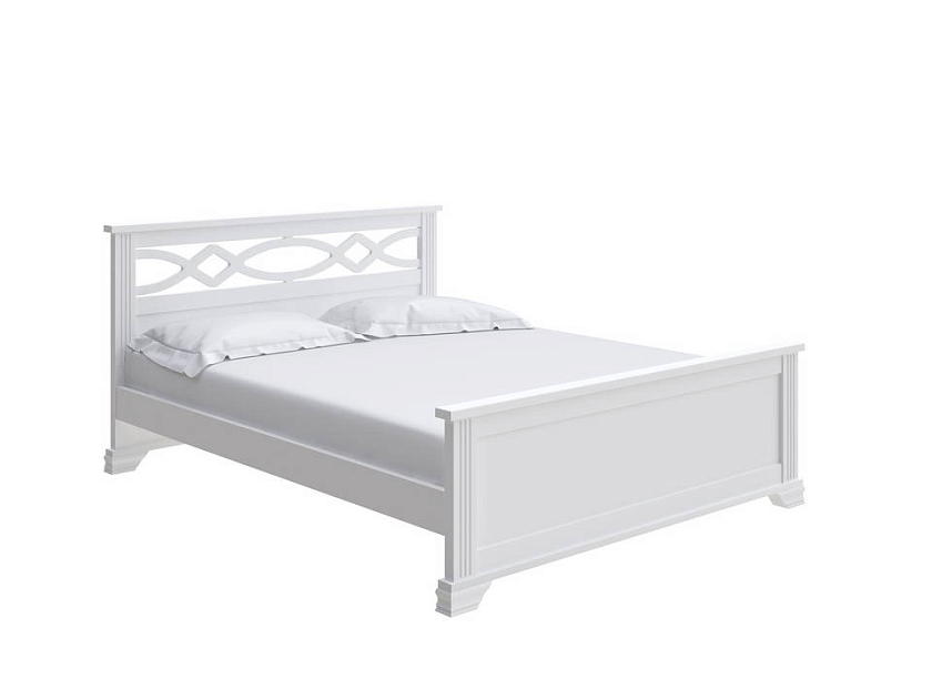 Кровать Niko 160x200 Массив (береза) Белая эмаль - Кровать в стиле современной классики из массива
