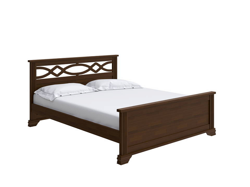 Кровать Niko 200x220 Массив (сосна) Орех - Кровать в стиле современной классики из массива