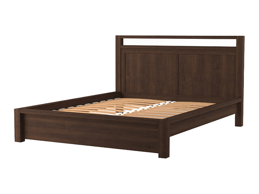 Кровать Fiord 90x200 Массив (сосна) Венге - Кровать из массива с декоративной резкой в изголовье.