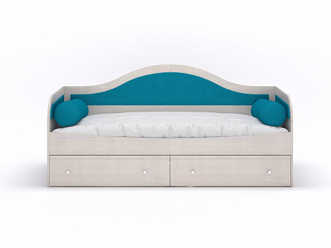 Кровать Lori - Детская кровать со встроенным основанияем, 2 выкатными ящиками и 2 подушками-валиками