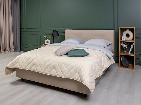 Кровать 200х200 Nuvola-8 NEW - Кровать в лаконичном стиле с горизонтальной отстрочкой  в изголовье