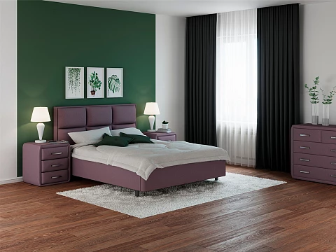 Кровать 160 на 200 Malina - Изящная кровать без встроенного основания из массива сосны с мягкими элементами.