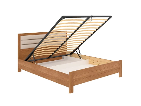 Двуспальная деревянная кровать Prima с подъемным механизмом - Кровать в универсальном дизайне с подъемным механизмом и бельевым ящиком.