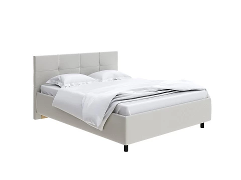 Белая двуспальная кровать Next Life 1 - Современная кровать в стиле минимализм с декоративной строчкой