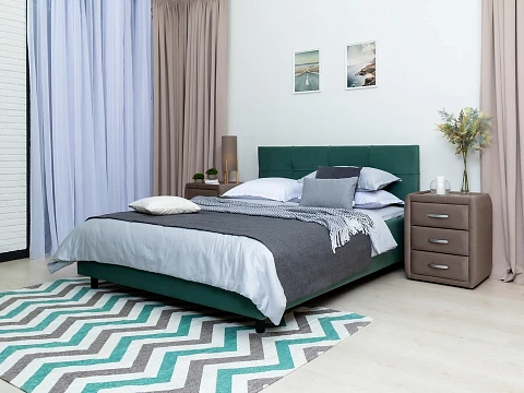 Двуспальная кровать Next Life 1 - Современная кровать в стиле минимализм с декоративной строчкой