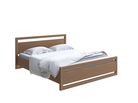 Двуспальная деревянная кровать Kvebek с подъемным механизмом - Удобная кровать с местом для хранения
